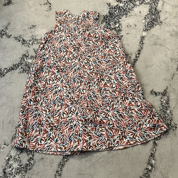 Lands End Dress Womens Size 1X Multicolor Sleeveless Linen in a Cream Color - Picture 5 of 11